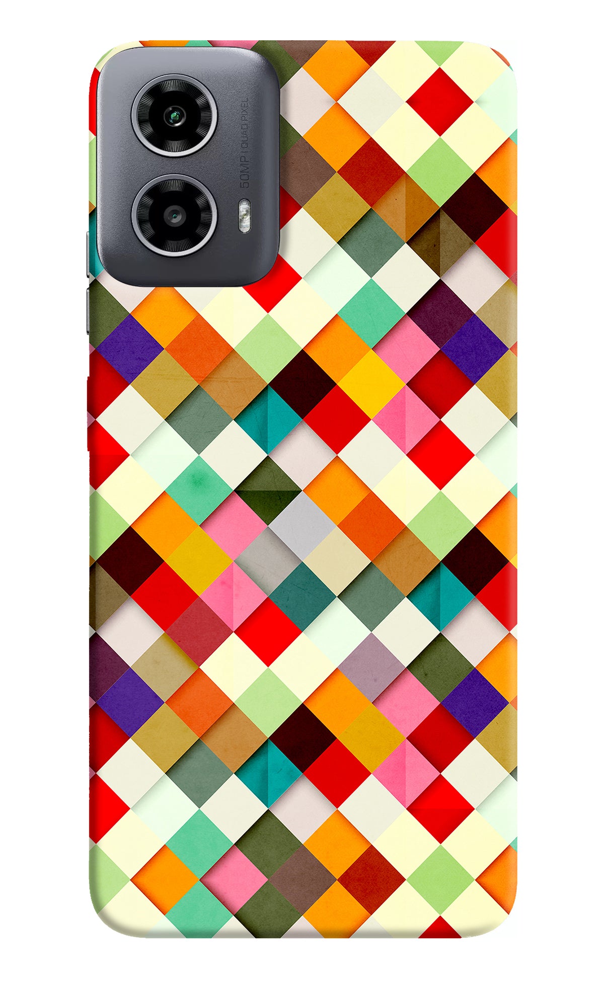 Geometric Abstract Colorful Moto G34 5G Back Cover