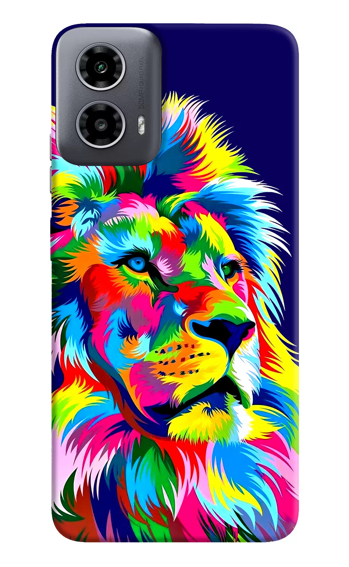Vector Art Lion Moto G34 5G Hard Case Back Cover by Casekaro