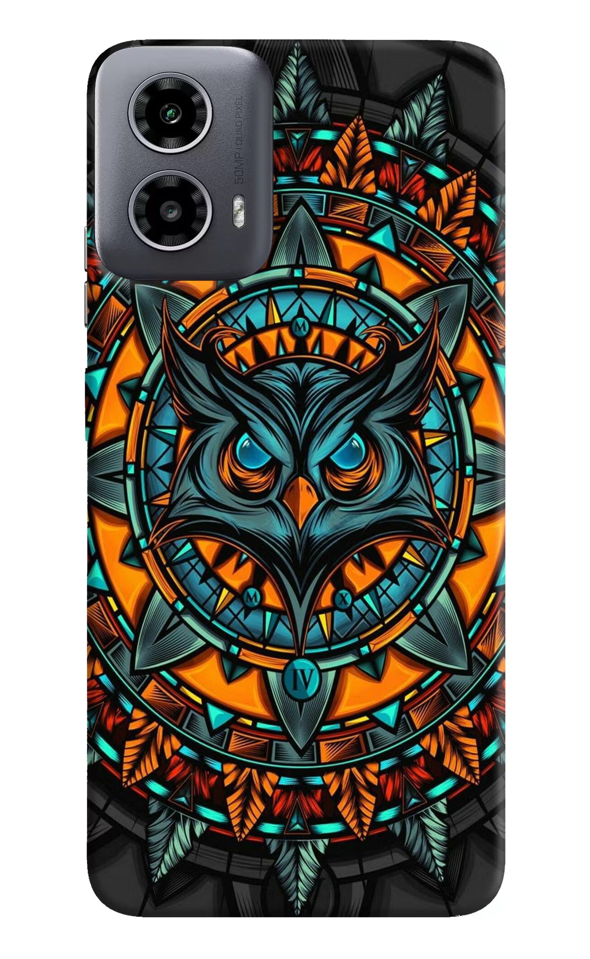 Angry Owl Art Moto G34 5G Hard Case Back Cover by Casekaro