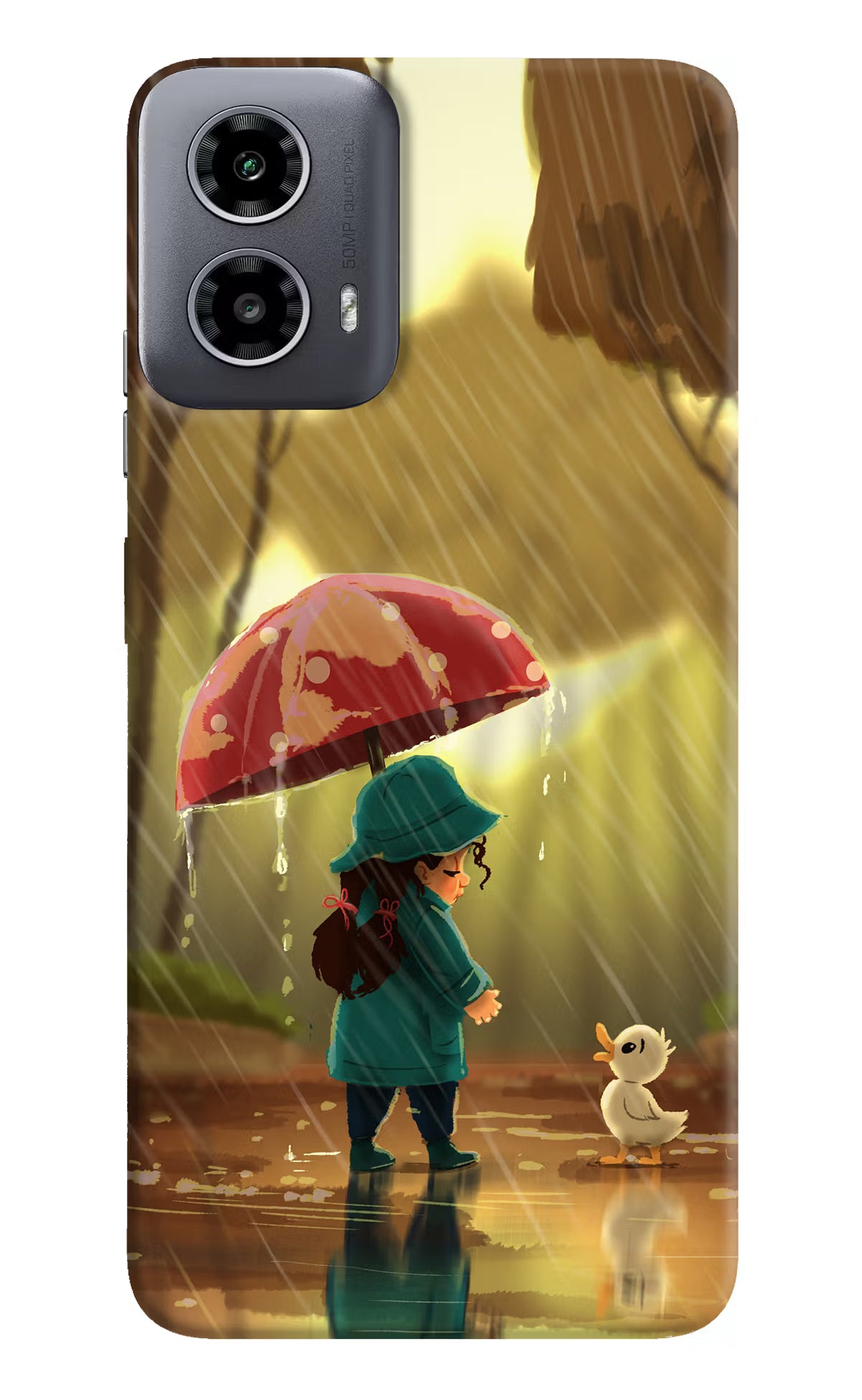 Rainy Day Moto G34 5G Hard Case Back Cover by Casekaro