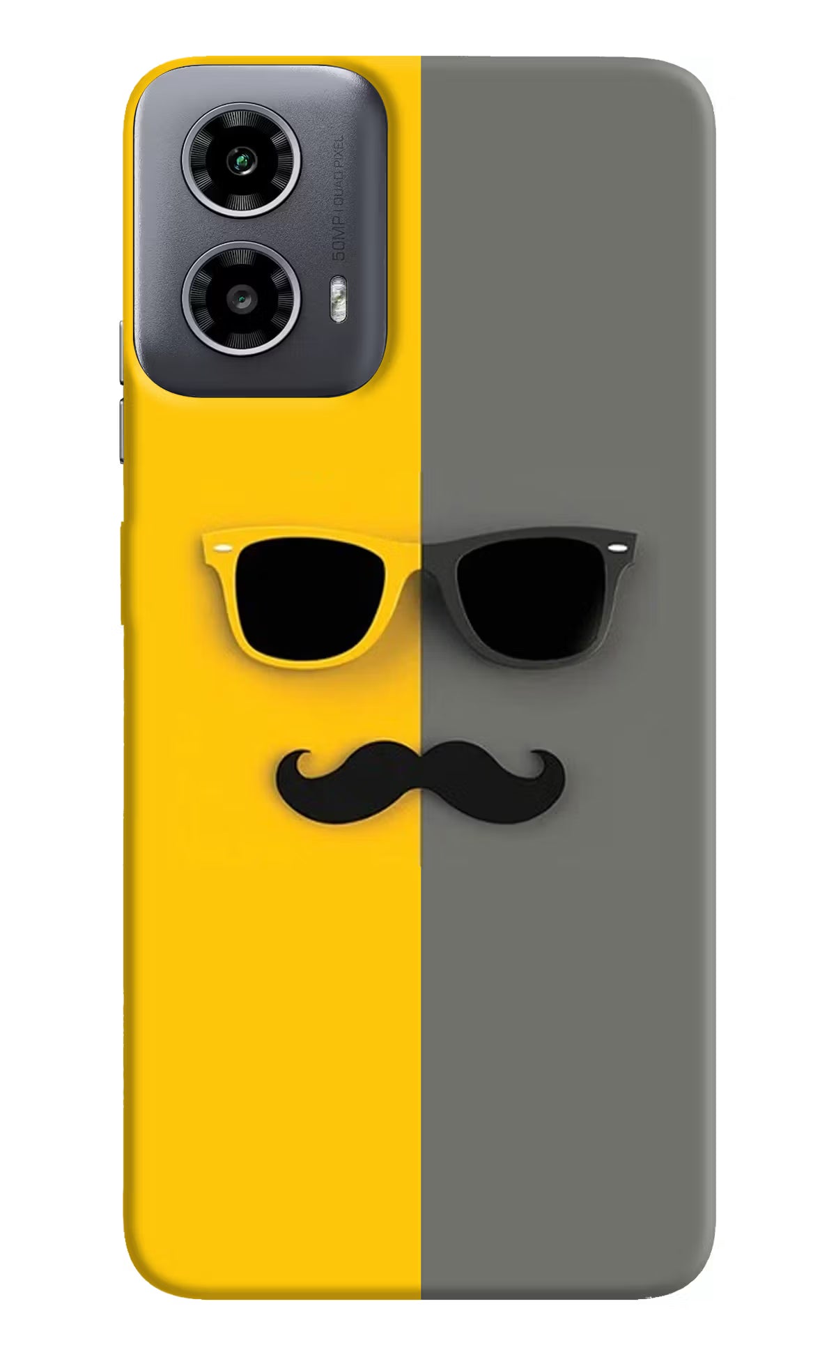 Sunglasses with Mustache Moto G34 5G Hard Case Back Cover by Casekaro