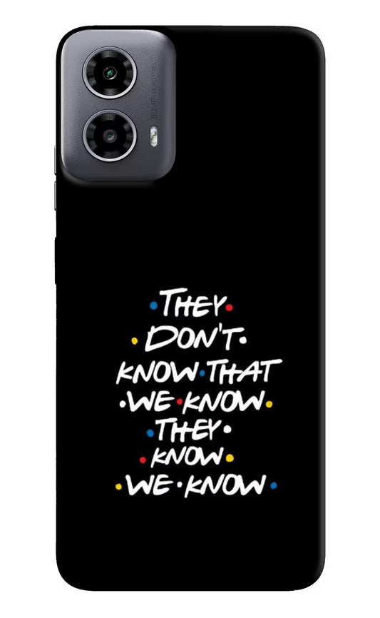 FRIENDS Dialogue Moto G34 5G Hard Case Back Cover by Casekaro