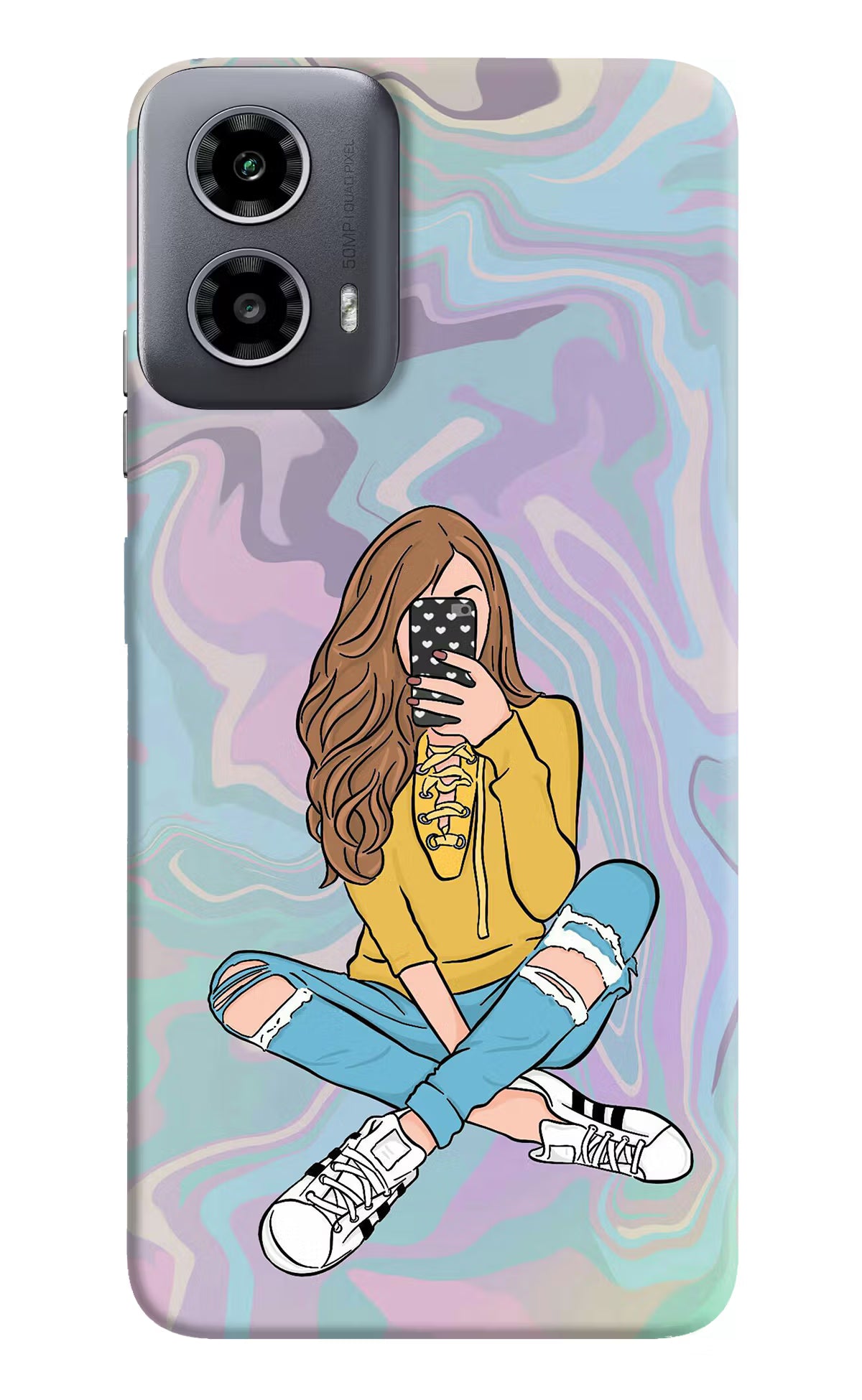 Selfie Girl Moto G34 5G Hard Case Back Cover by Casekaro