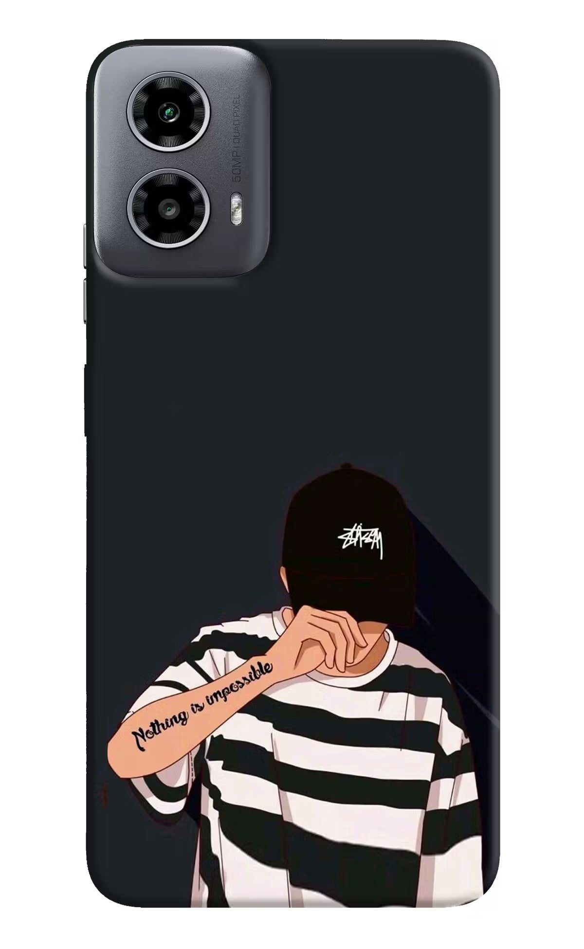 Aesthetic Boy Moto G34 5G Hard Case Back Cover by Casekaro