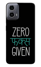 Zero Fucks Given Moto G34 5G Hard Case Back Cover by Casekaro