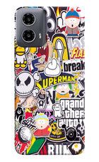 Sticker Bomb Moto G34 5G Hard Case Back Cover by Casekaro