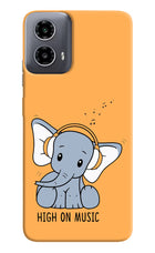 High On Music Moto G34 5G Hard Case Back Cover by Casekaro