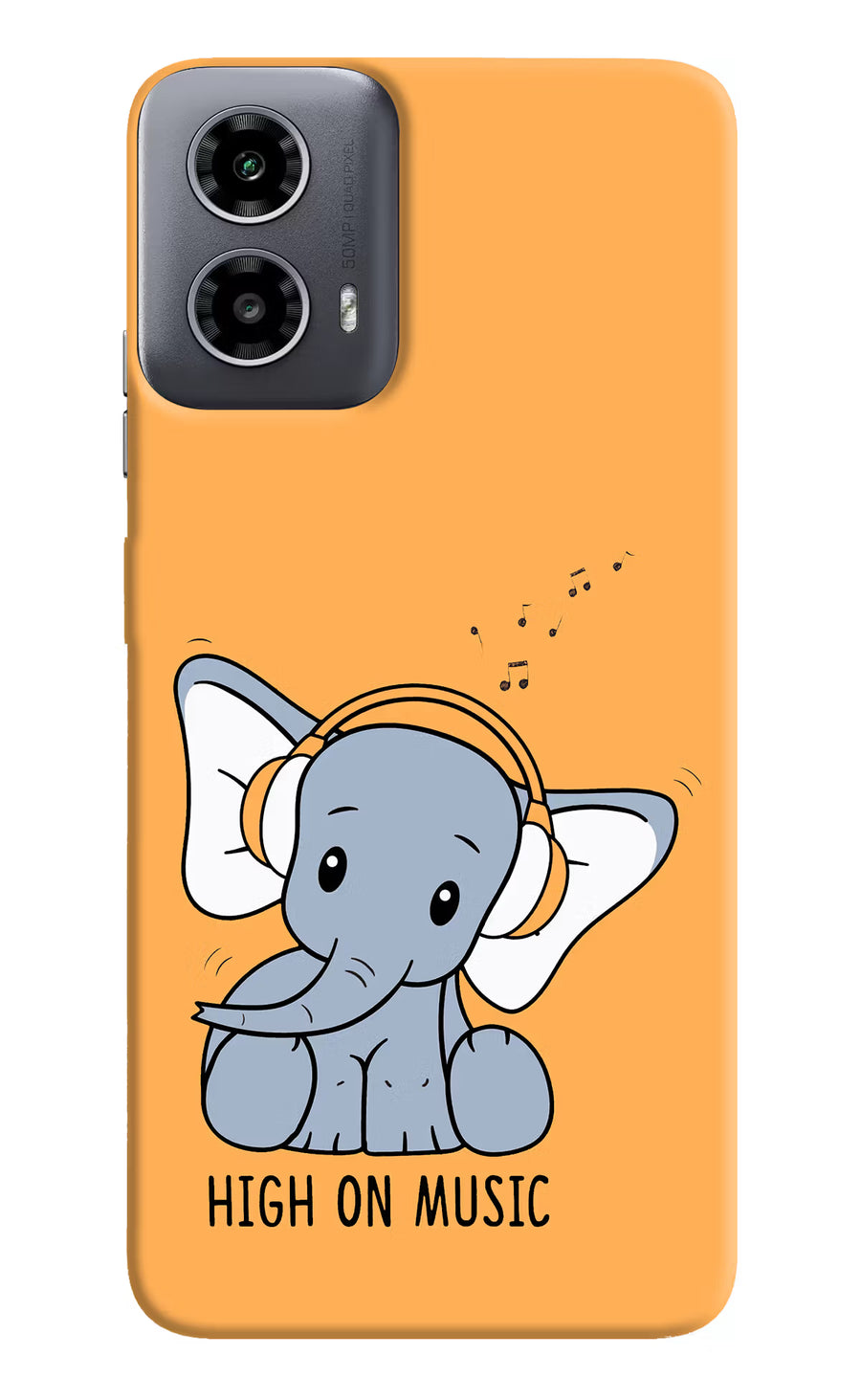 High On Music Moto G34 5G Back Cover, Hard case