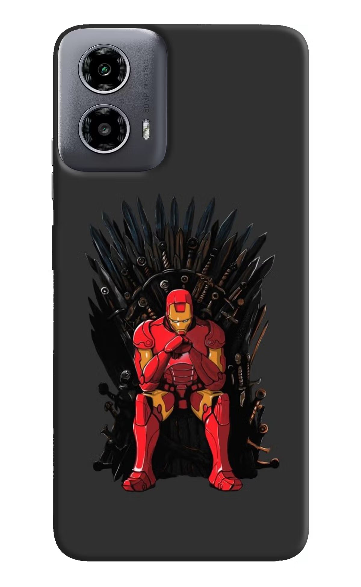 Ironman Throne Moto G34 5G Hard Case Back Cover by Casekaro