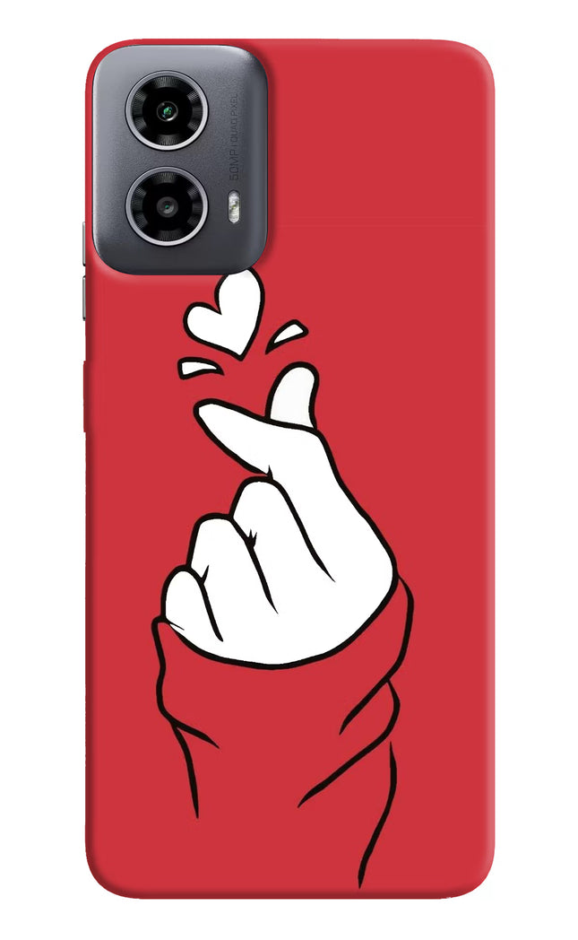 Korean Love Sign Moto G34 5G Hard Case Back Cover by Casekaro