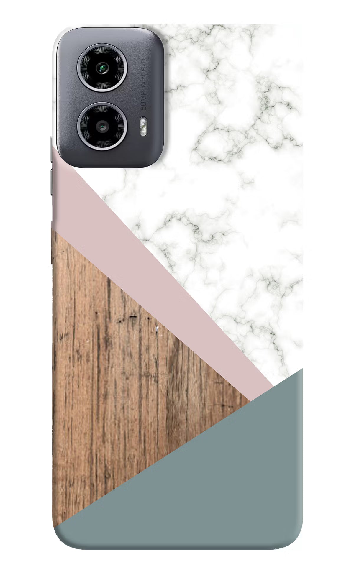 Marble wood Abstract Moto G34 5G Hard Case Back Cover by Casekaro