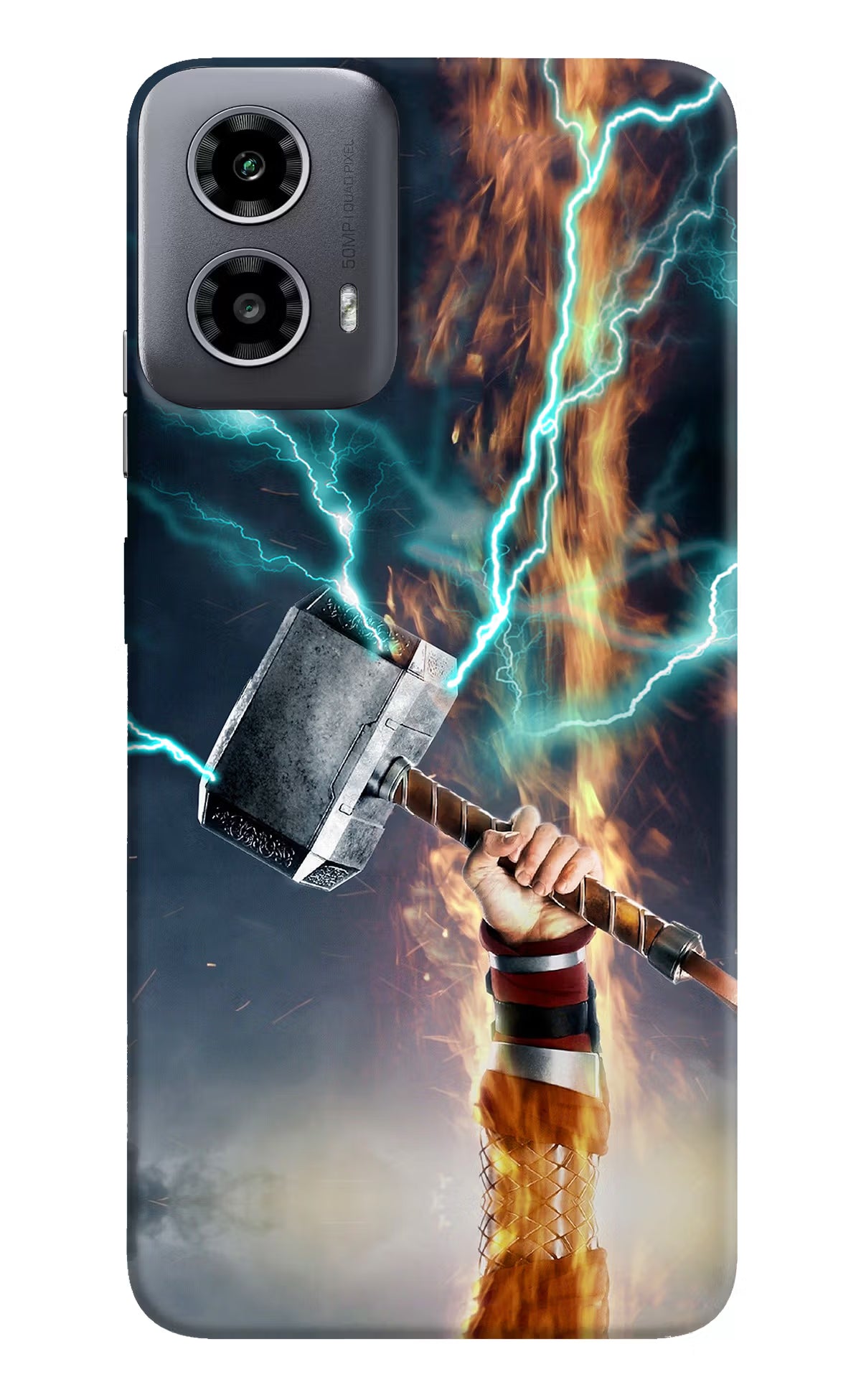 Thor Hammer Mjolnir Moto G34 5G Hard Case Back Cover by Casekaro