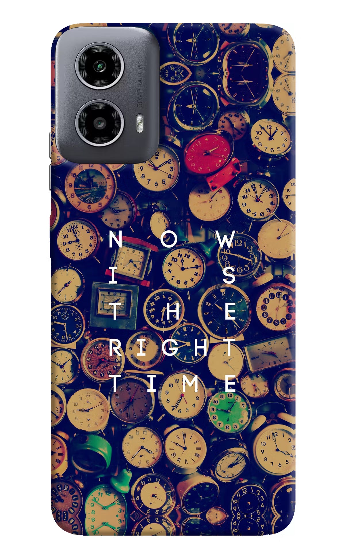 Now is the Right Time Quote Moto G34 5G Hard Case Back Cover by Casekaro