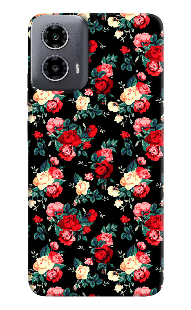 Rose Pattern Moto G34 5G Hard Case Back Cover by Casekaro