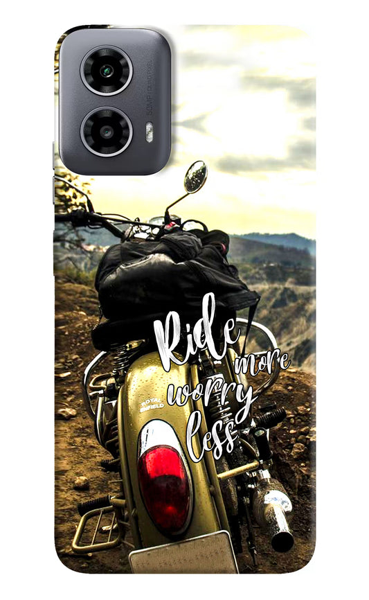 Ride More Worry Less Moto G34 5G Hard Case Back Cover by Casekaro