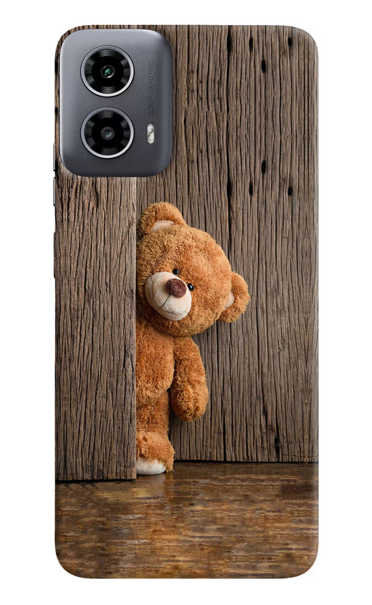 Teddy Wooden Moto G34 5G Hard Case Back Cover by Casekaro