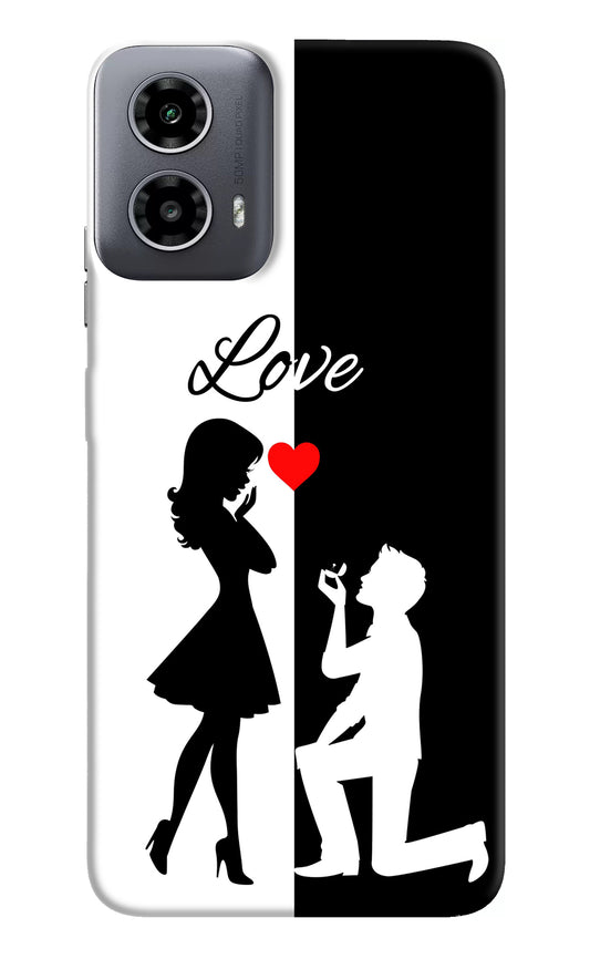 Love Propose Black And White Moto G34 5G Back Cover