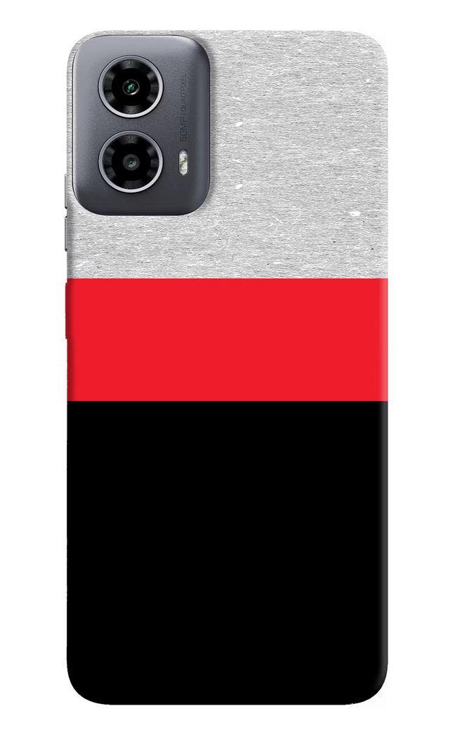 Tri Color Pattern Moto G34 5G Hard Case Back Cover by Casekaro