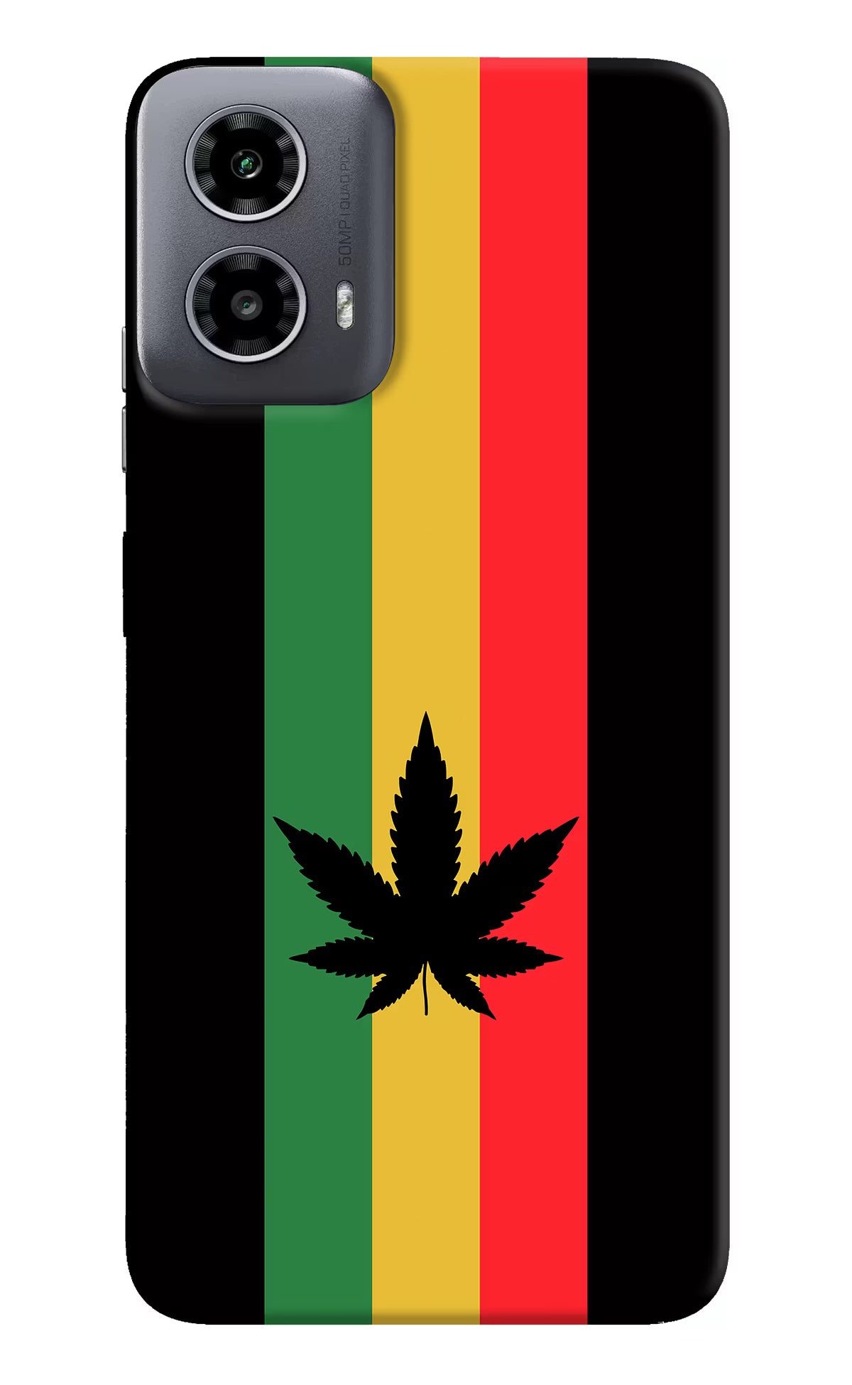 Weed Flag Moto G34 5G Hard Case Back Cover by Casekaro