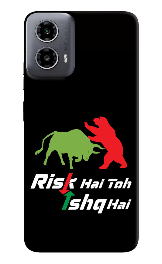 Risk Hai Toh Ishq Hai Moto G34 5G Hard Case Back Cover by Casekaro