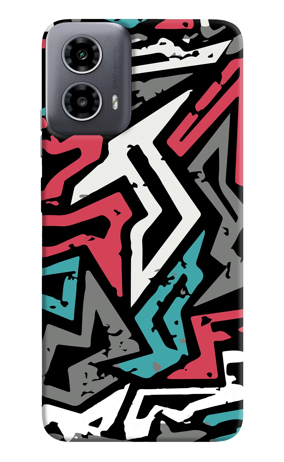 Geometric Graffiti Moto G34 5G Hard Case Back Cover by Casekaro