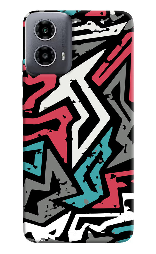 Geometric Graffiti Moto G34 5G Hard Case Back Cover by Casekaro