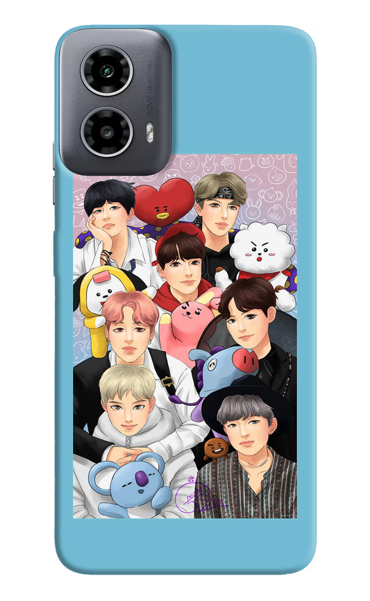 BTS with animals Moto G34 5G Back Cover