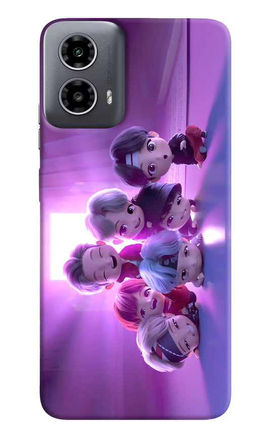 BTS Chibi Moto G34 5G Hard Case Back Cover by Casekaro