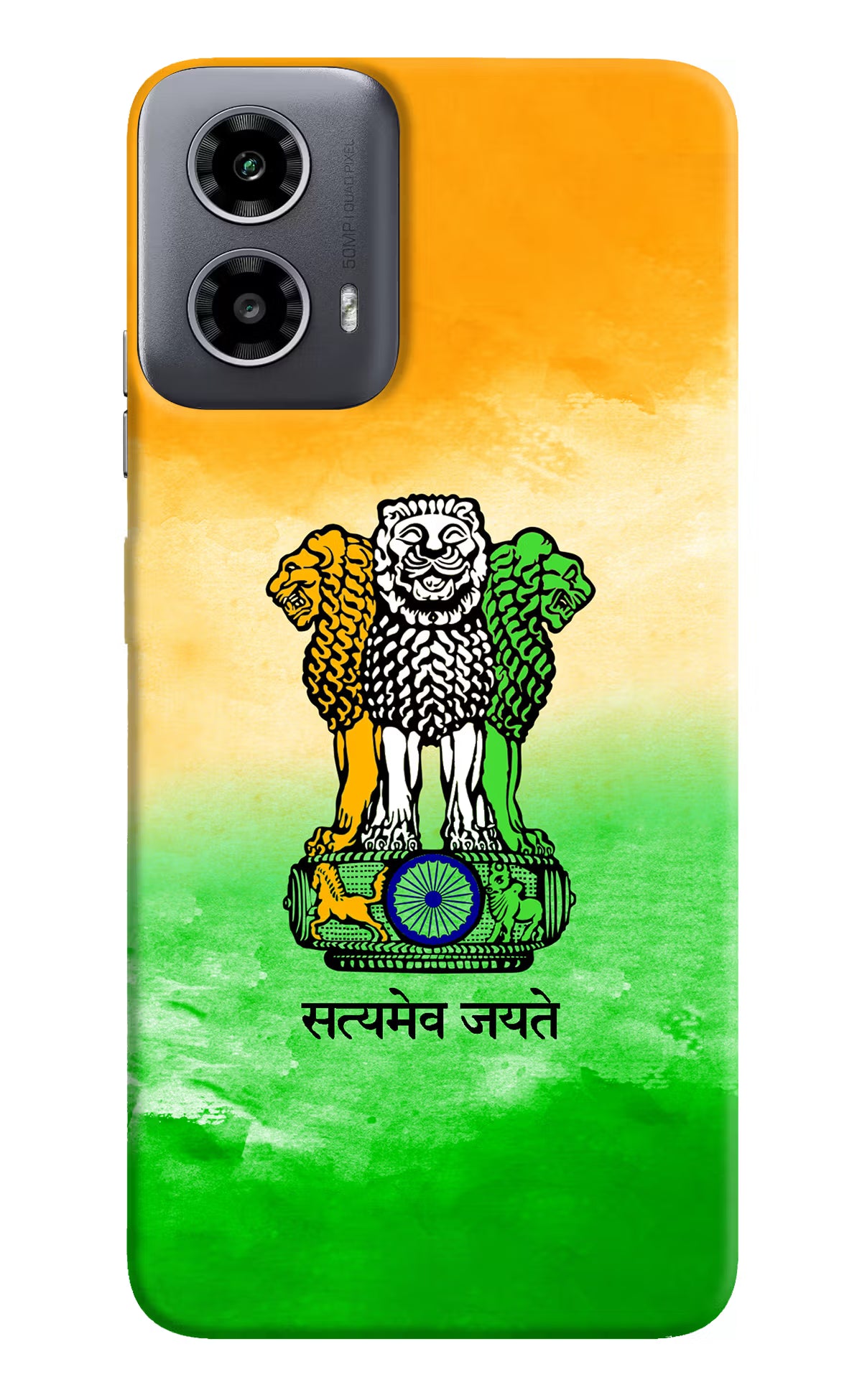 Satyamev Jayate Flag Moto G34 5G Hard Case Back Cover by Casekaro