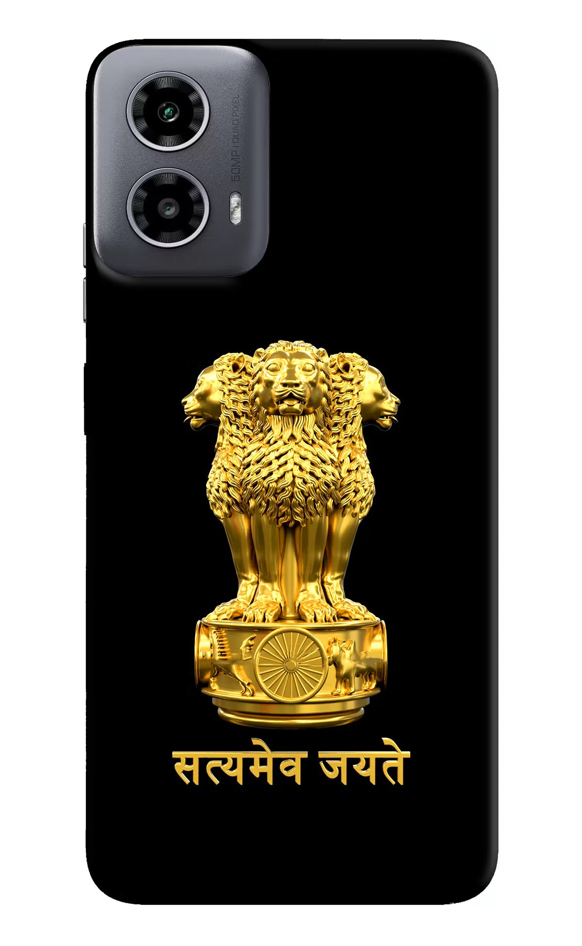 Satyamev Jayate Golden Moto G34 5G Hard Case Back Cover by Casekaro