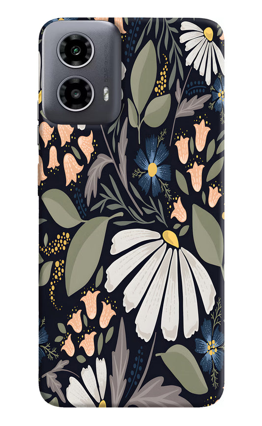 Flowers Art Moto G34 5G Hard Case Back Cover by Casekaro