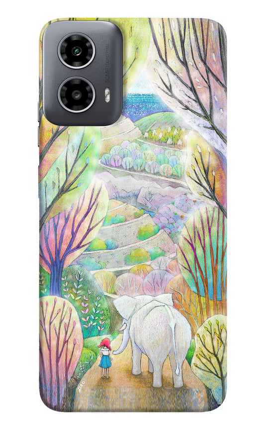 Nature Painting Moto G34 5G Back Cover
