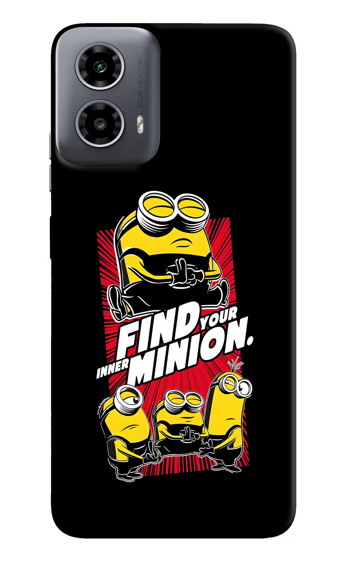 Find your inner Minion Moto G34 5G Hard Case Back Cover by Casekaro