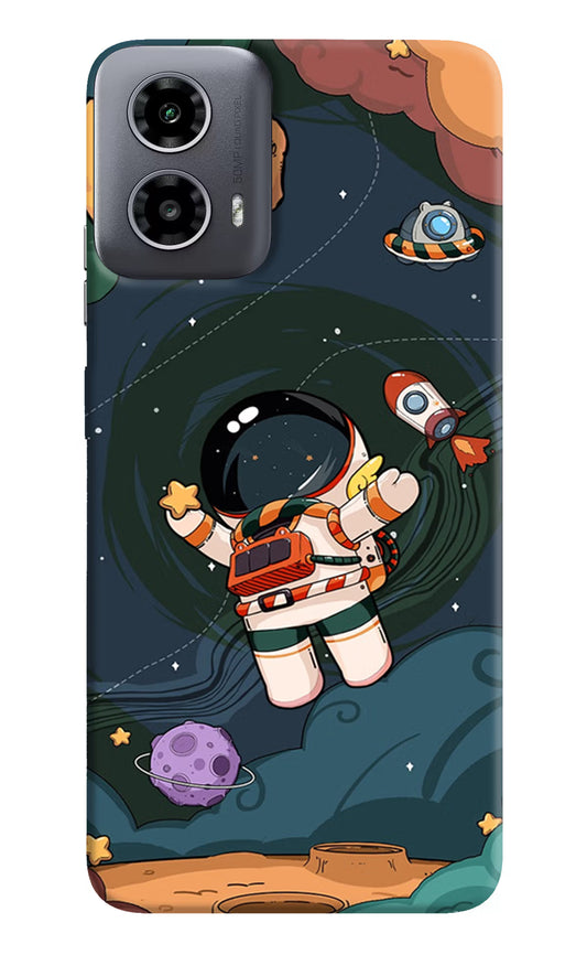 Cartoon Astronaut Moto G34 5G Hard Case Back Cover by Casekaro