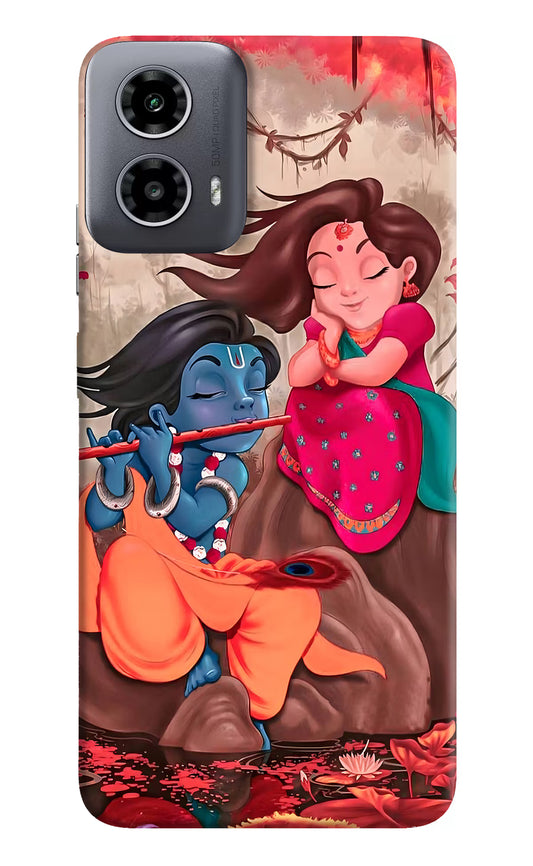 Radhe Krishna Moto G34 5G Hard Case Back Cover by Casekaro
