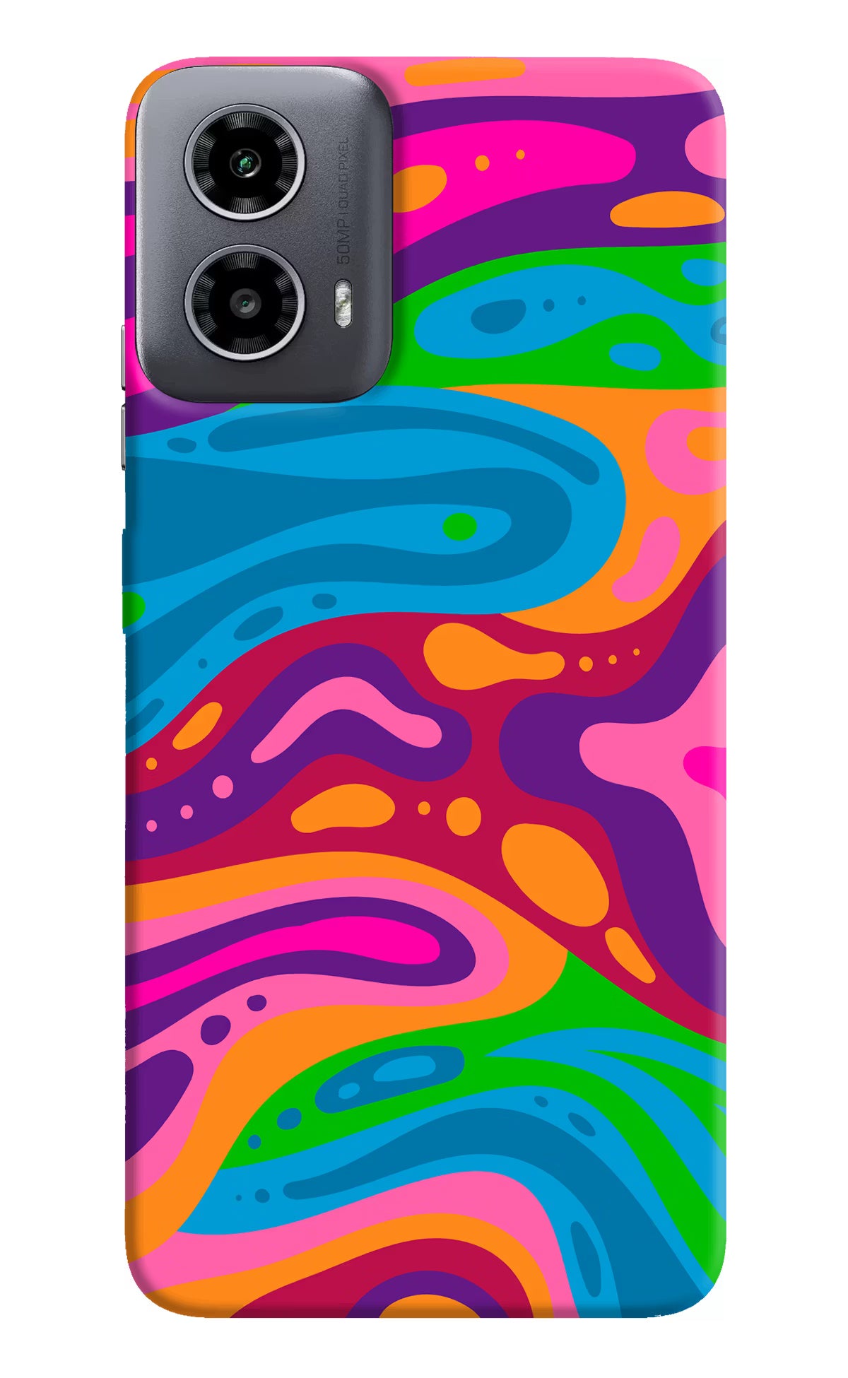Trippy Pattern Moto G34 5G Hard Case Back Cover by Casekaro