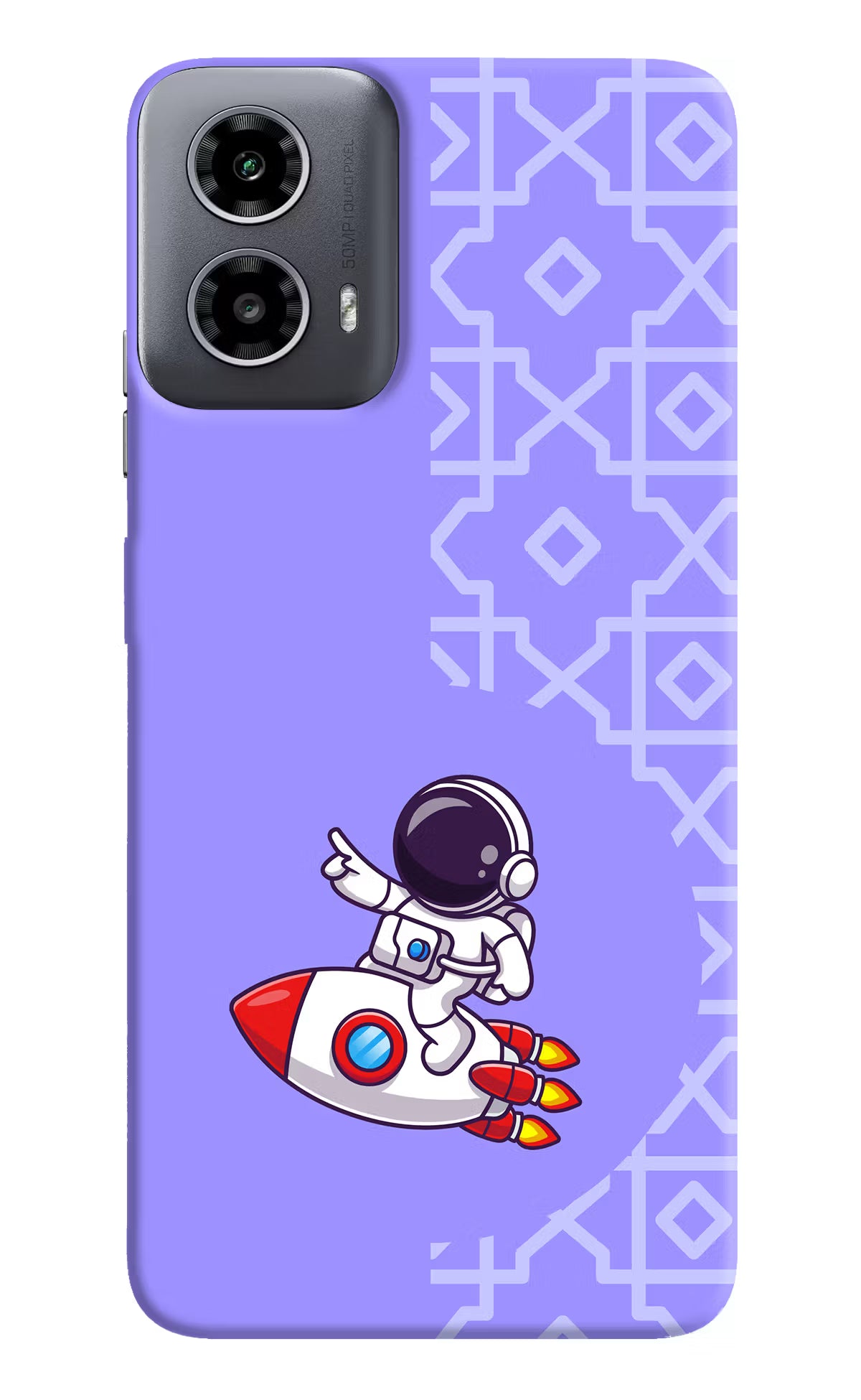 Cute Astronaut Moto G34 5G Hard Case Back Cover by Casekaro