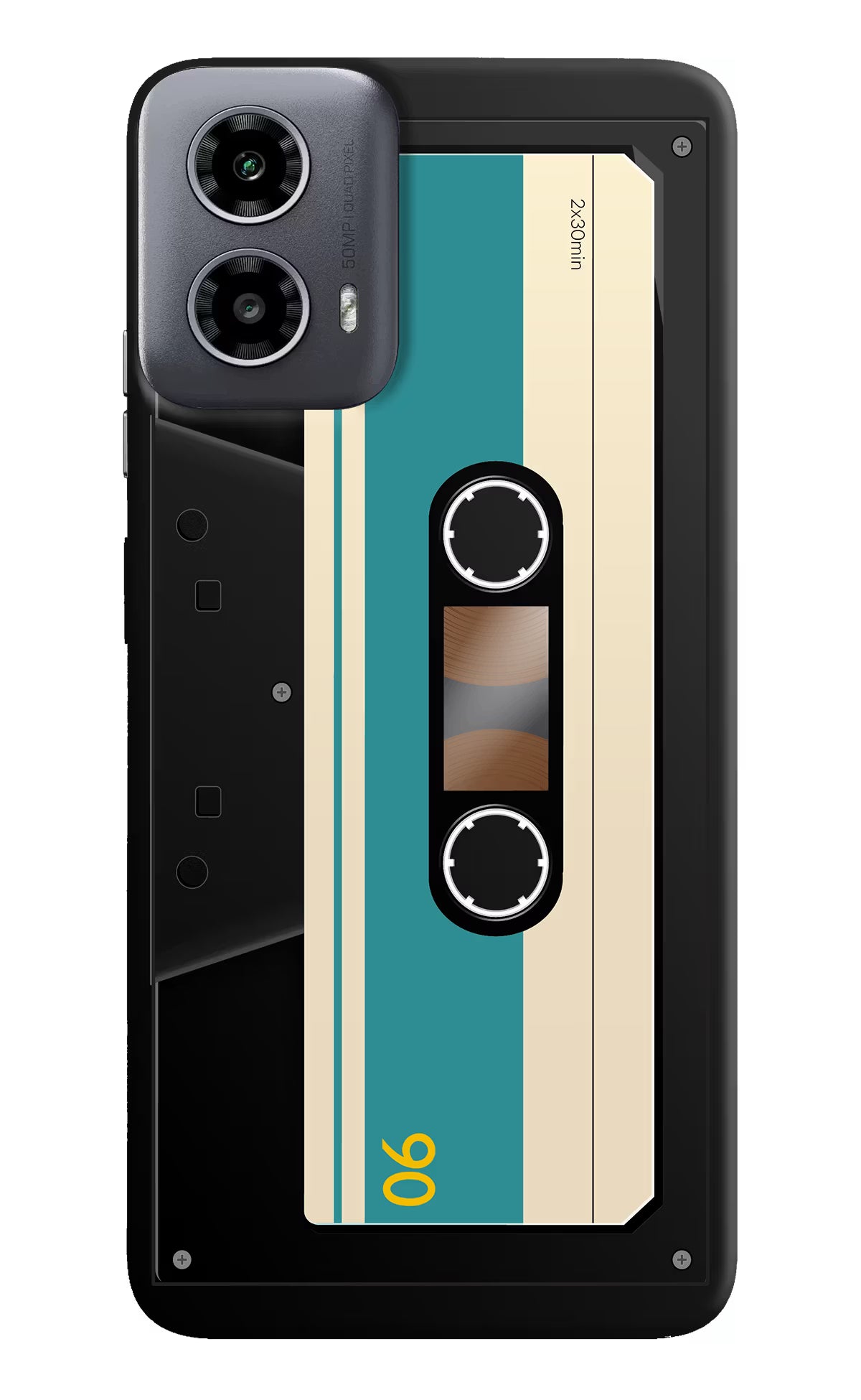 Cassette Moto G34 5G Hard Case Back Cover by Casekaro