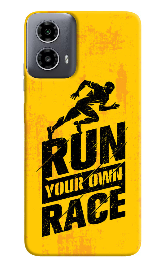 Run Your Own Race Moto G34 5G Back Cover