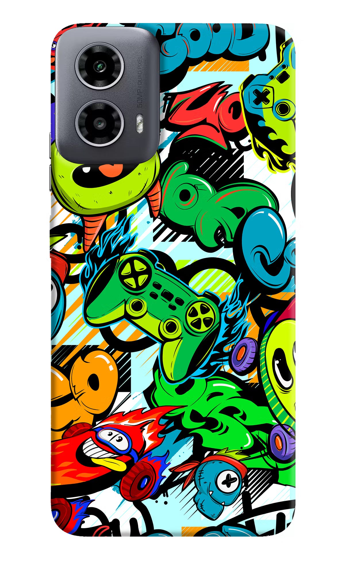 Game Doodle Moto G34 5G Hard Case Back Cover by Casekaro