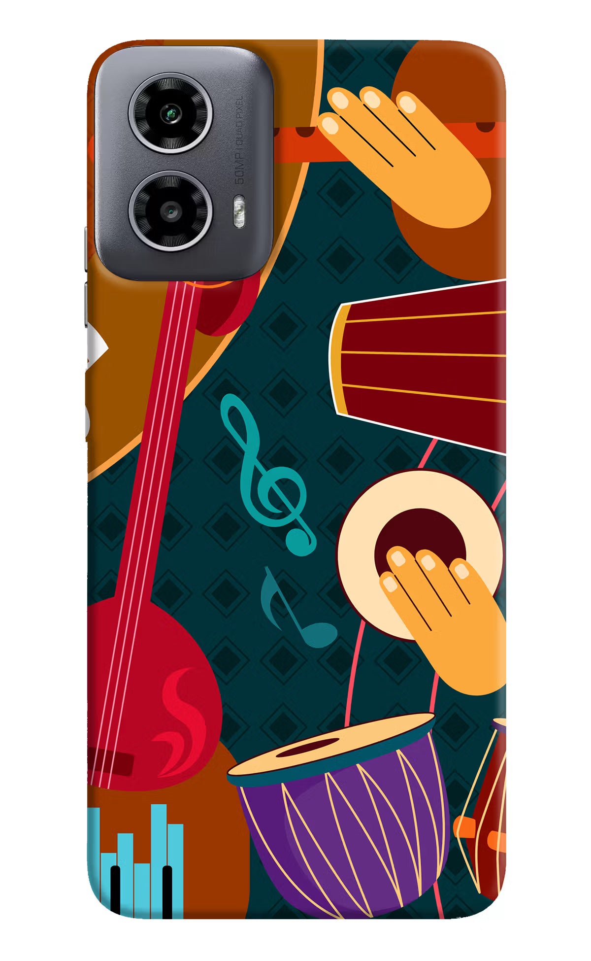 Music Instrument Moto G34 5G Hard Case Back Cover by Casekaro