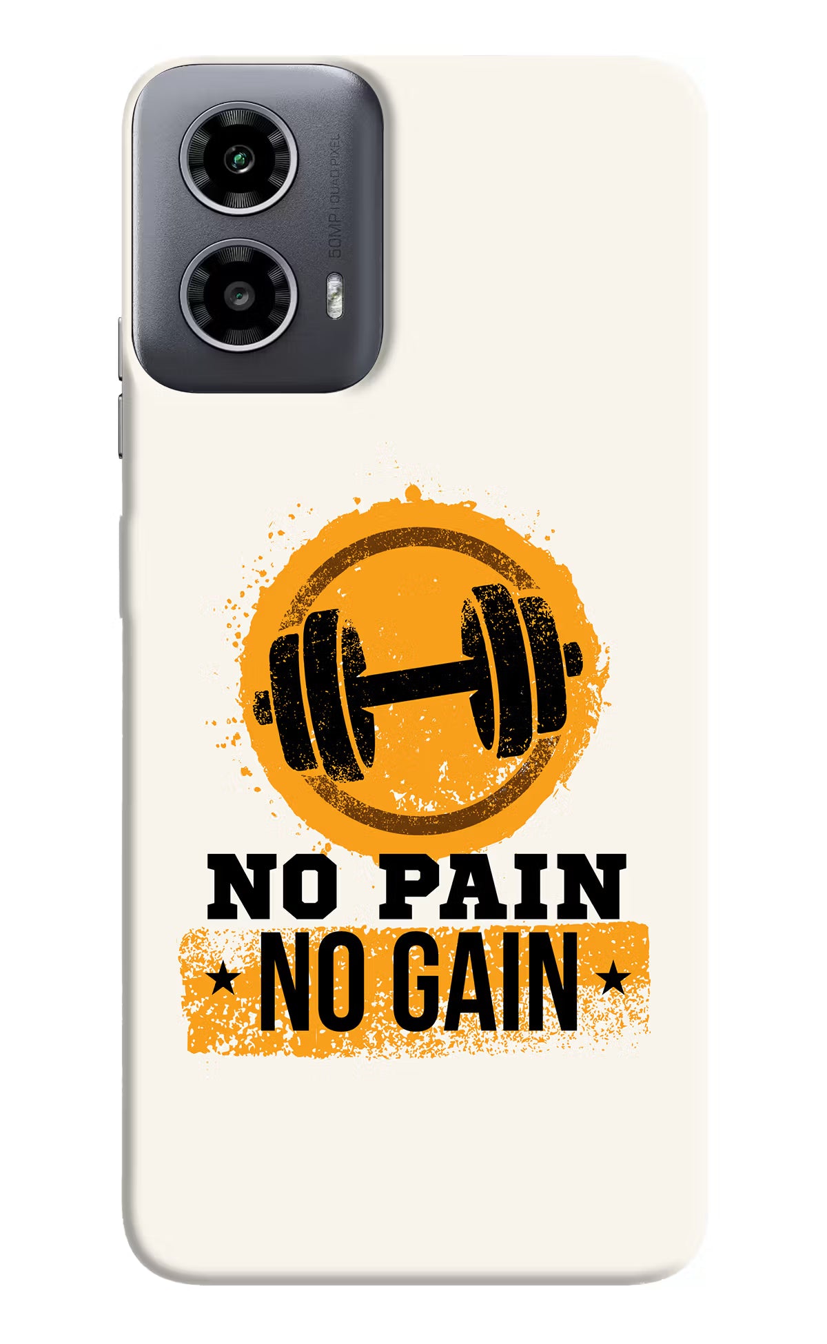 No Pain No Gain Moto G34 5G Hard Case Back Cover by Casekaro