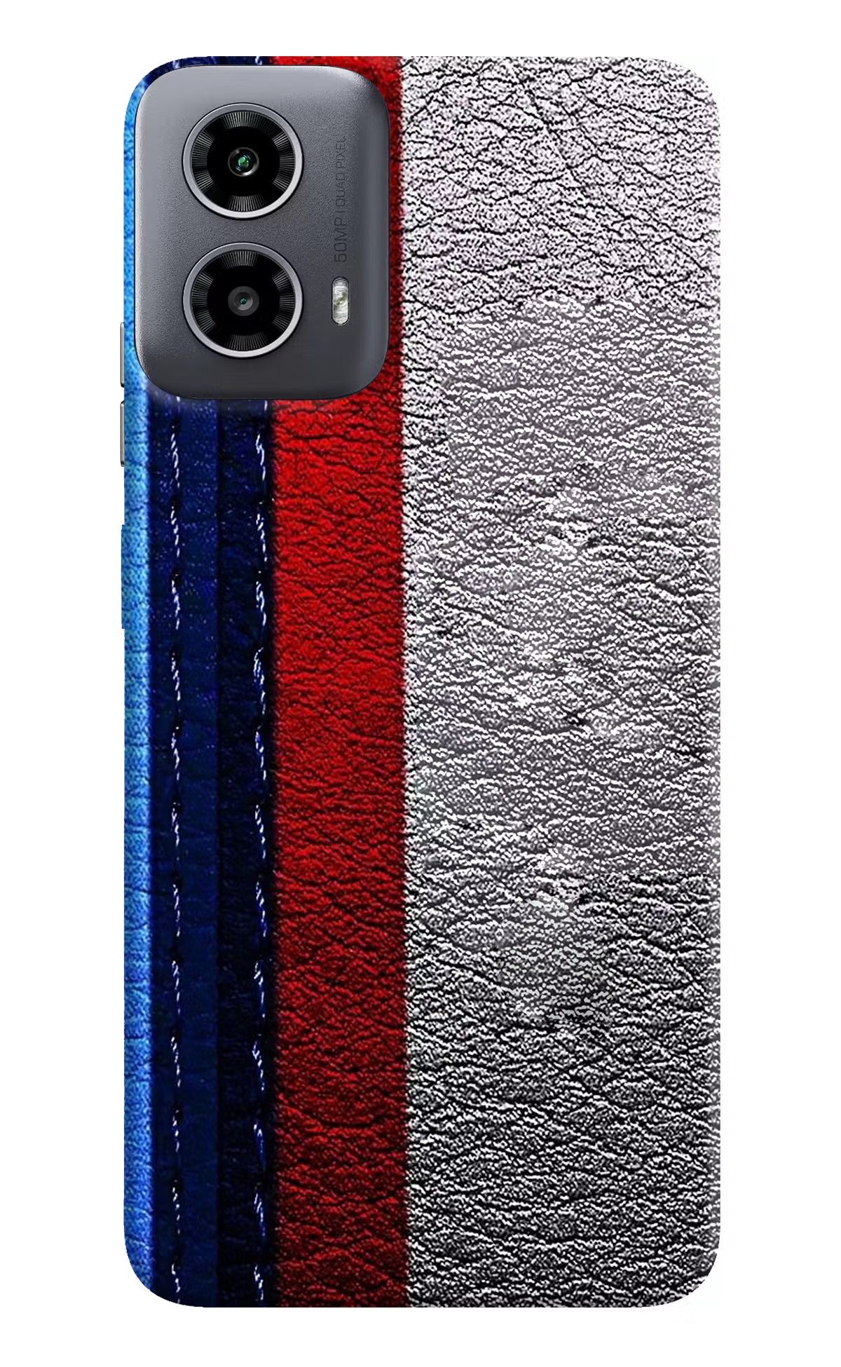 BMW Stripes Moto G34 5G Hard Case Back Cover by Casekaro