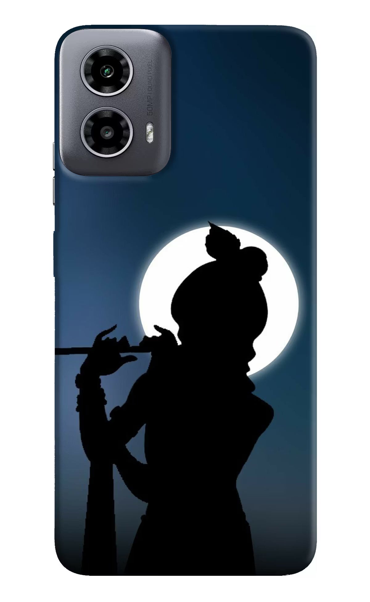 Shri Krishna Silhouette Moto G34 5G Hard Case Back Cover by Casekaro