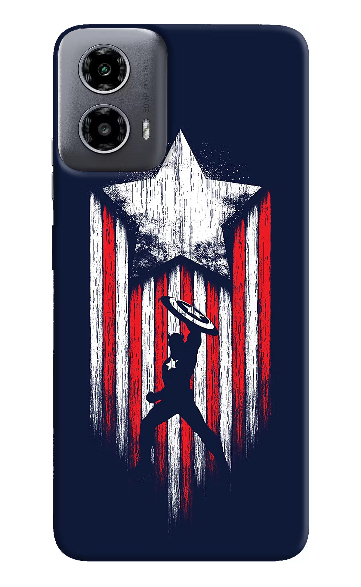Captain America Marvel Art Moto G34 5G Hard Case Back Cover by Casekaro