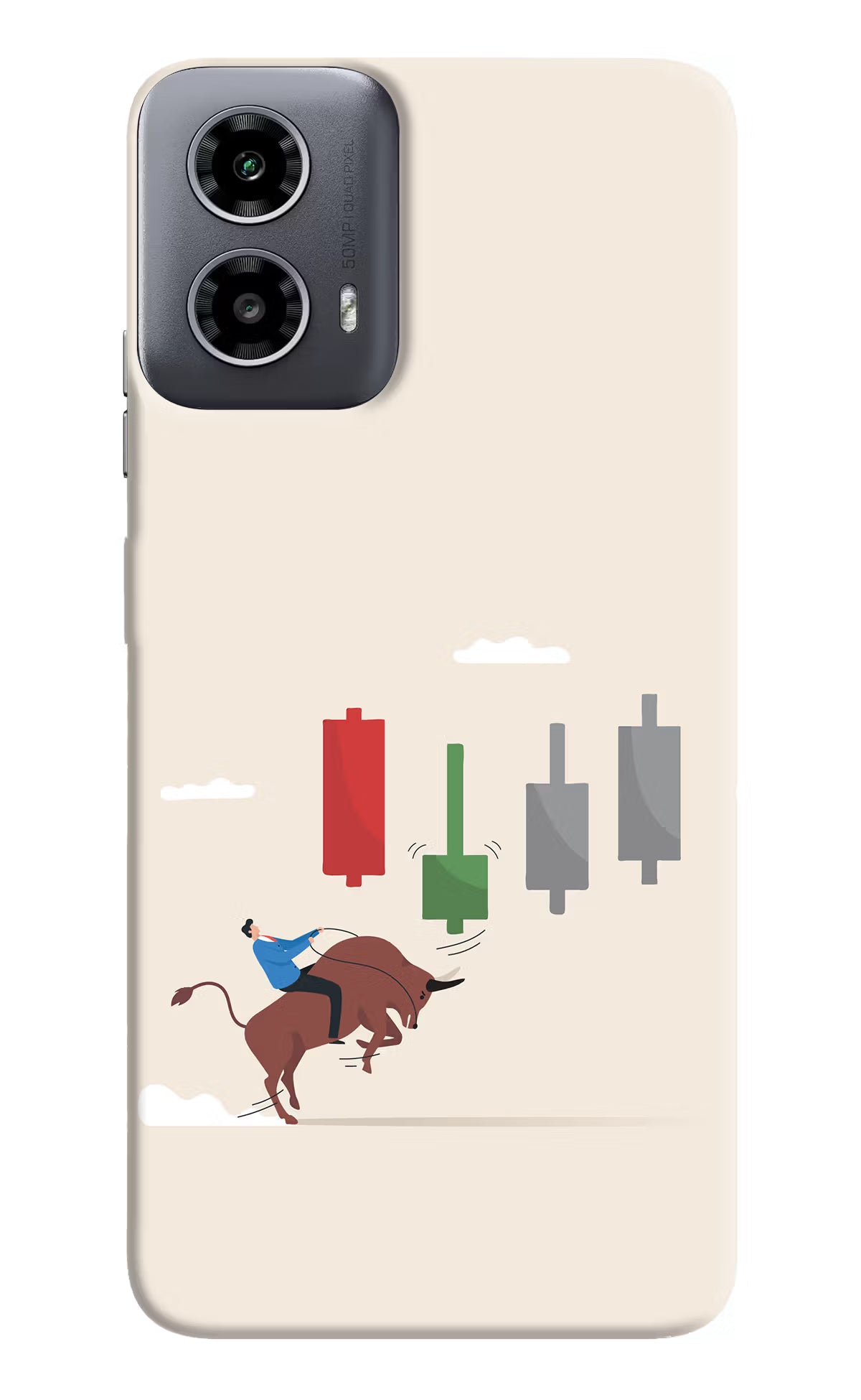 Bull Trading Momentum Moto G34 5G Hard Case Back Cover by Casekaro