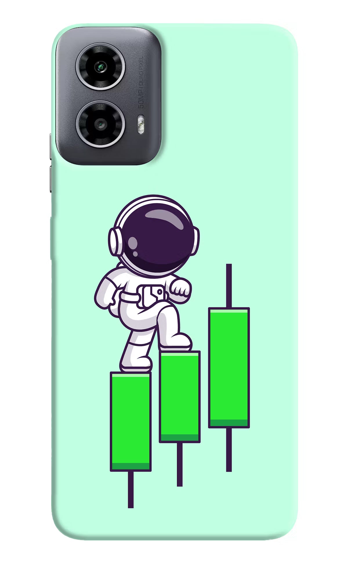 Astronaut Trader Moto G34 5G Hard Case Back Cover by Casekaro