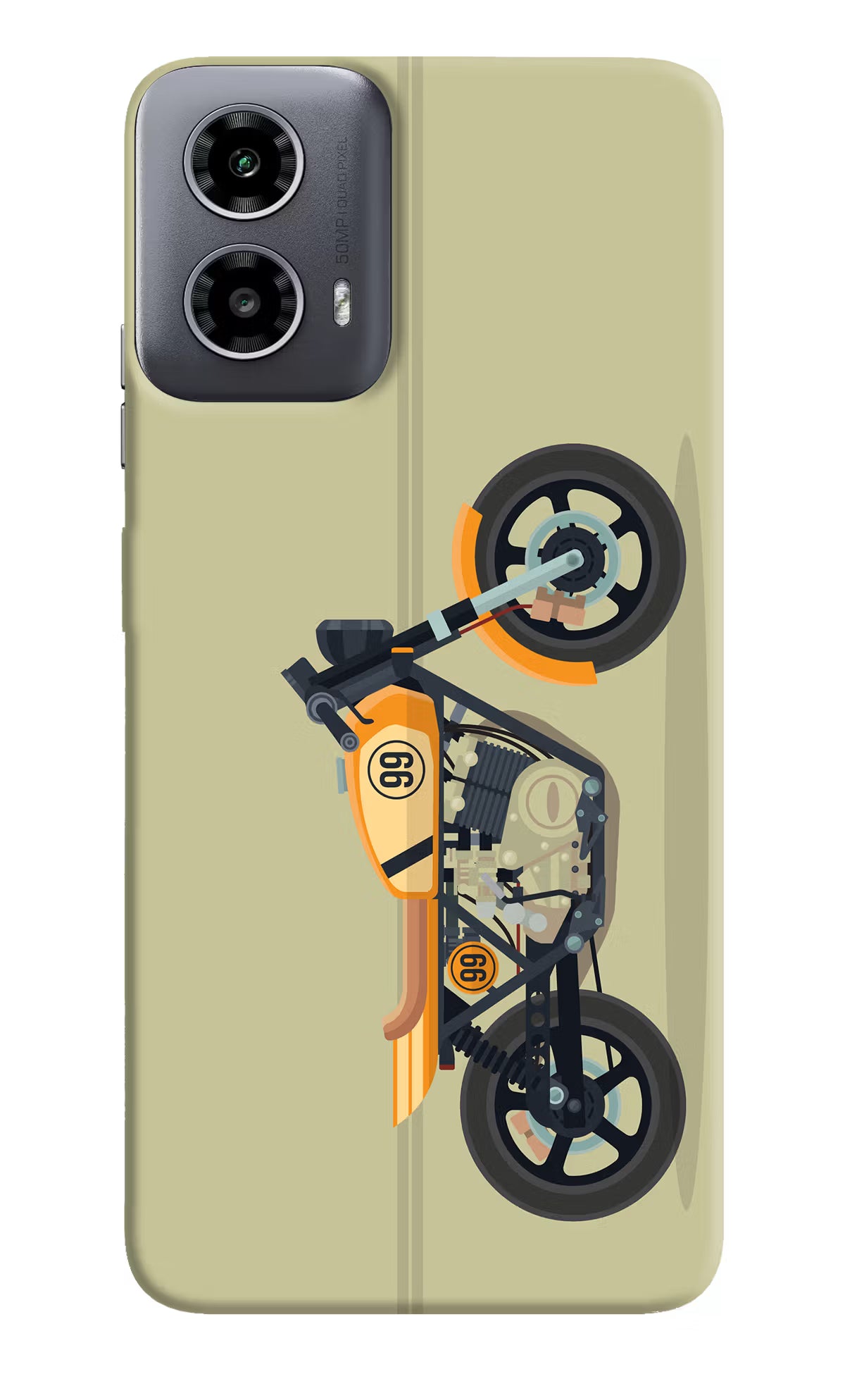 Vertical Speedster Moto G34 5G Hard Case Back Cover by Casekaro