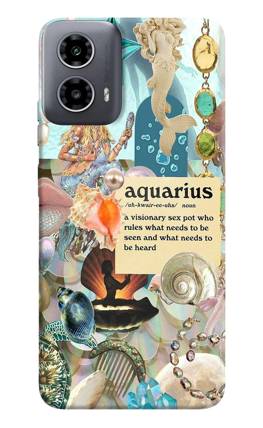 Aquarius Zodiac Moto G34 5G Hard Case Back Cover by Casekaro