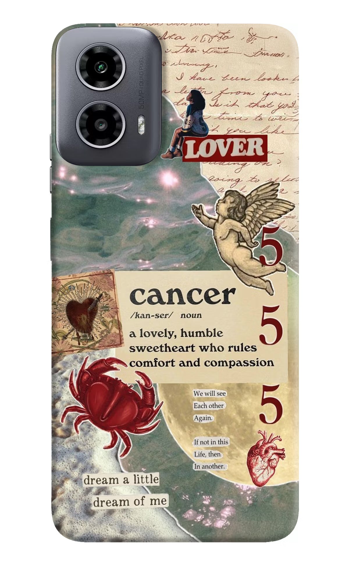 Cancer Zodiac Moto G34 5G Hard Case Back Cover by Casekaro